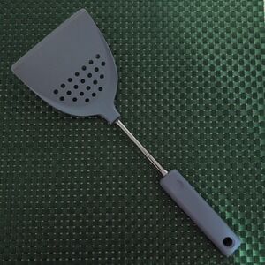 EKCO Slotted Spatula Turner Flipper Blue Round Holes USA Nylon Scraper Flexible